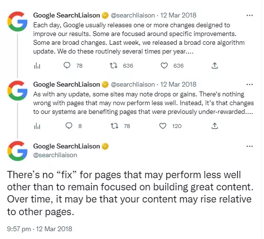 Google on Medic update