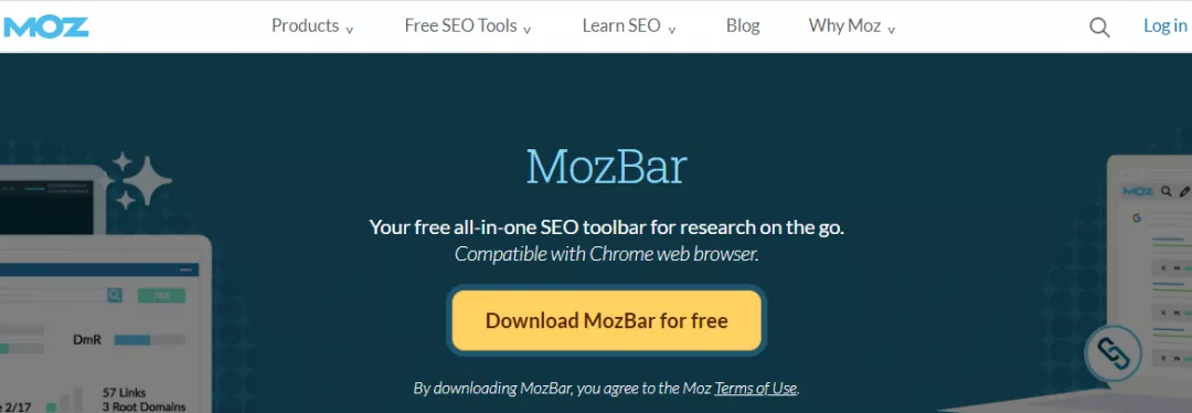 Free download button MozBar
