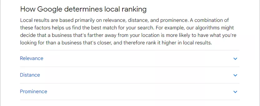 Local relevance ranking factor