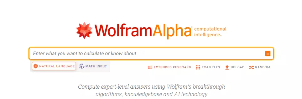 WolframAlpha search engine