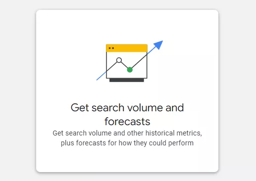 Keyword Planner for finding search volume