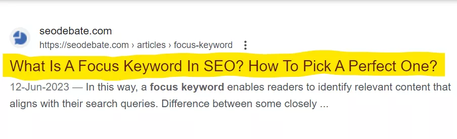 keyword in title tag - keyword research