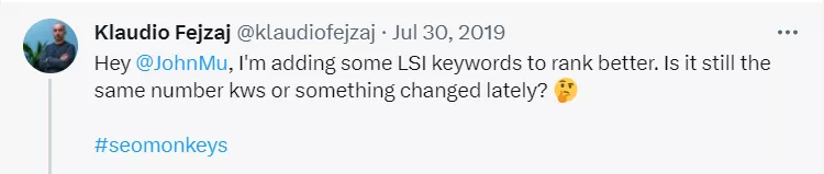 question about LSI keywords - keyword research