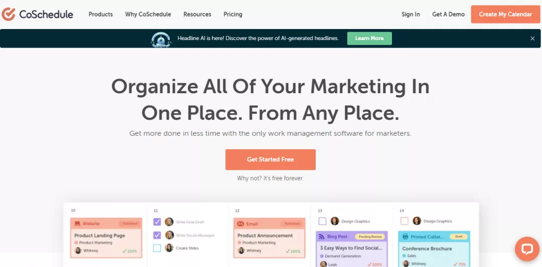 CoSchedule social sharing tool