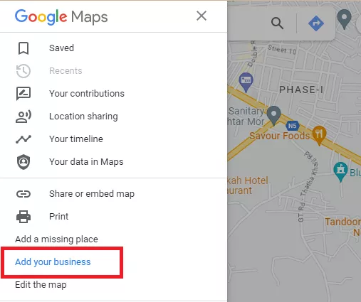 Add your business through Google Maps - Google Business Profile