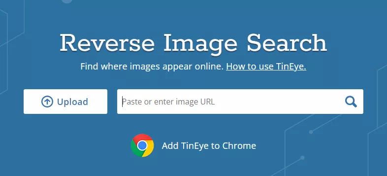 reverse image search using TinEye