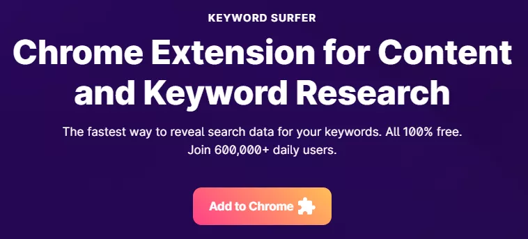 Keyword Surfer Chrome Extension