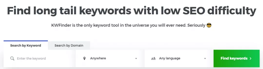 Mangools Keyword Finder