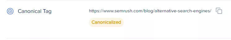 Canonicalized - response in SEOWallet