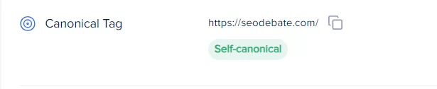 Self-canonical - response in SEOWallet