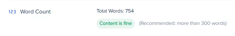 Word Count feature of SEOWallet