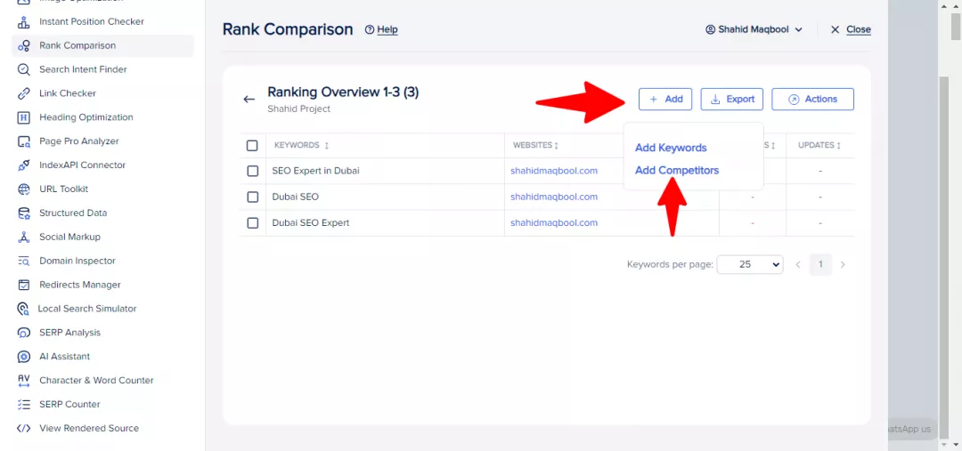 Adding Competitors in Rank Comparison