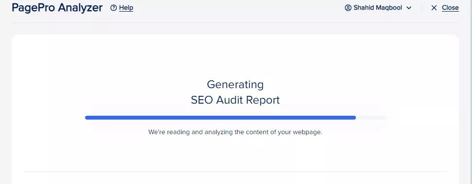 Generating report in Page Pro Analyzer