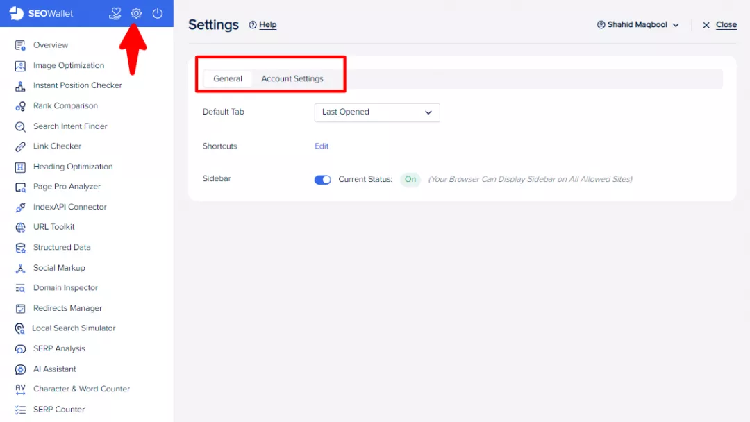 SEOWallet Settings