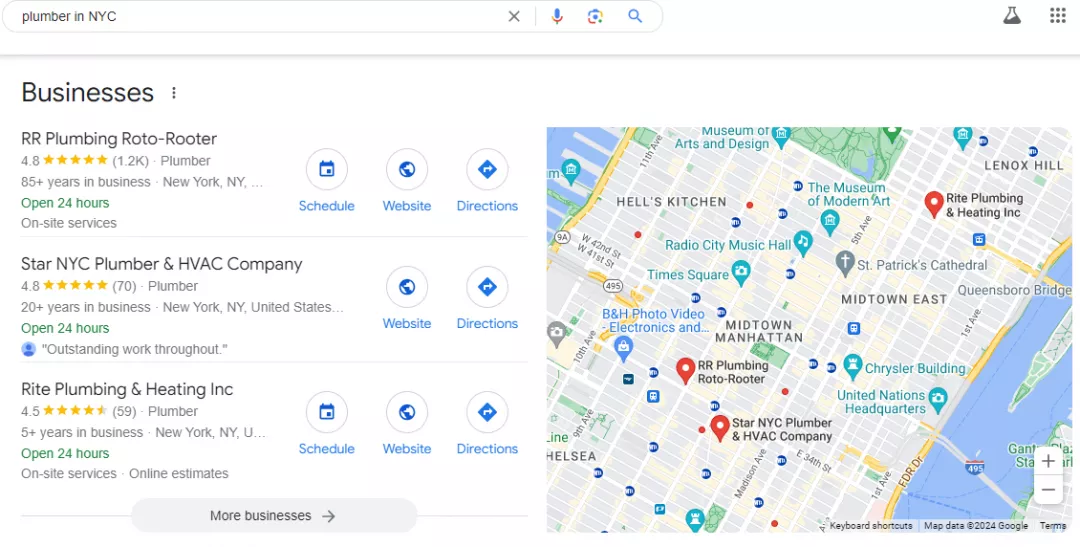 Google Business Profile Optimization - SEO for plumbers