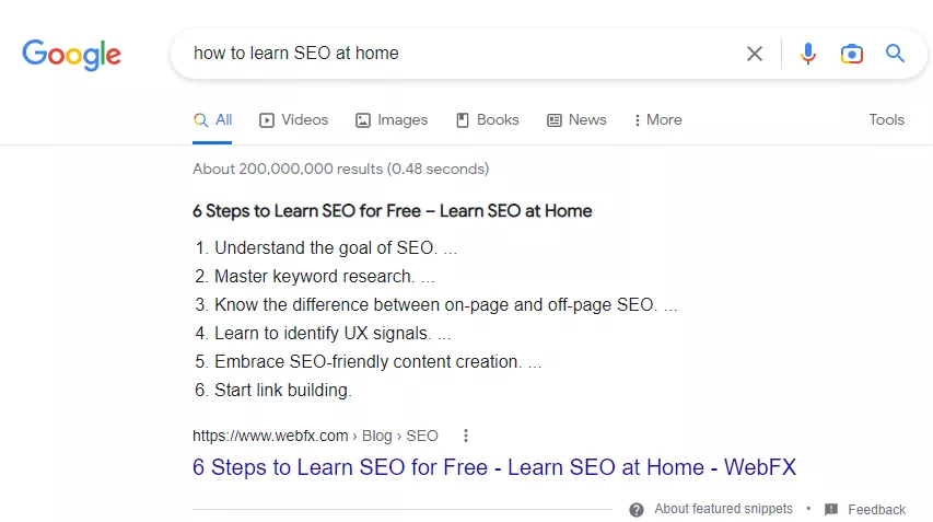 Featured Snippet SERP Feature