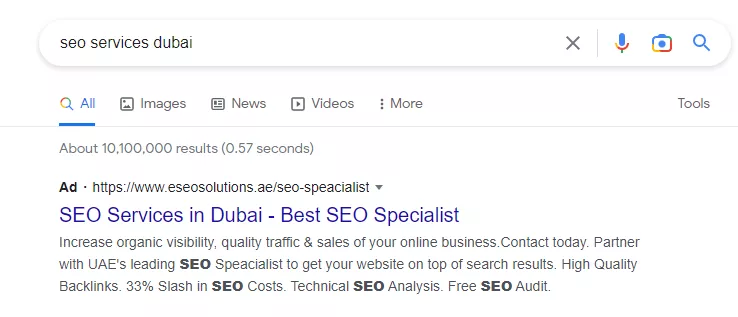 Top Ads Google SERP Features 2