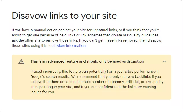 Google disavow links