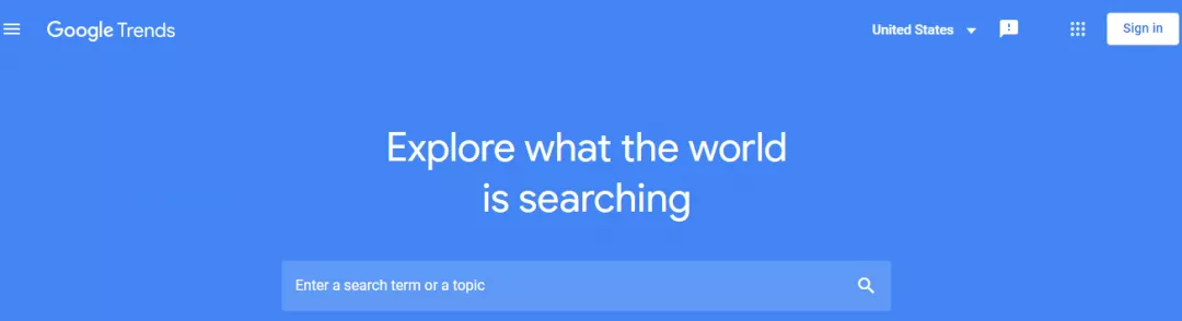 Google Trends interface