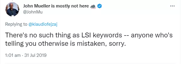 John Mueller answer LSI keywords