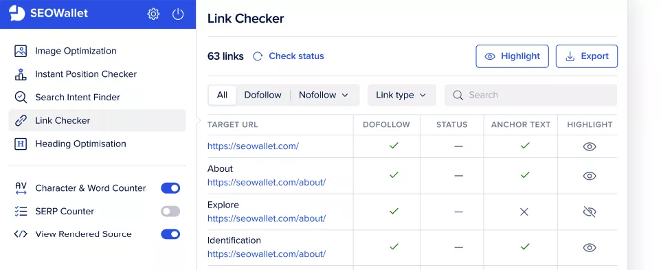 Link Checker by SEOdebate