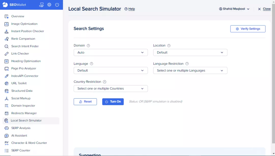 Local Search Simulator - SEOWallet