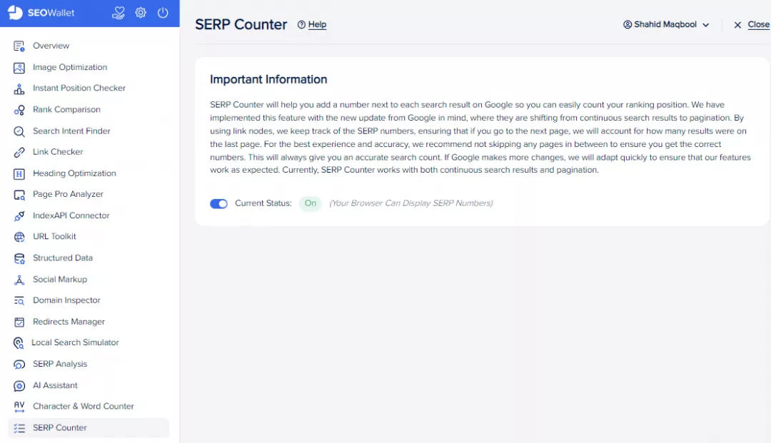 SERP Counter - SEOWallet